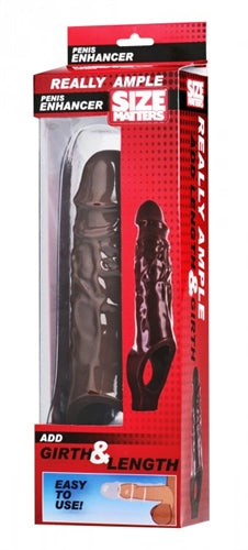 XR Brands Really Ample Penis Enhancer Sheath — Brown - SM-AE519