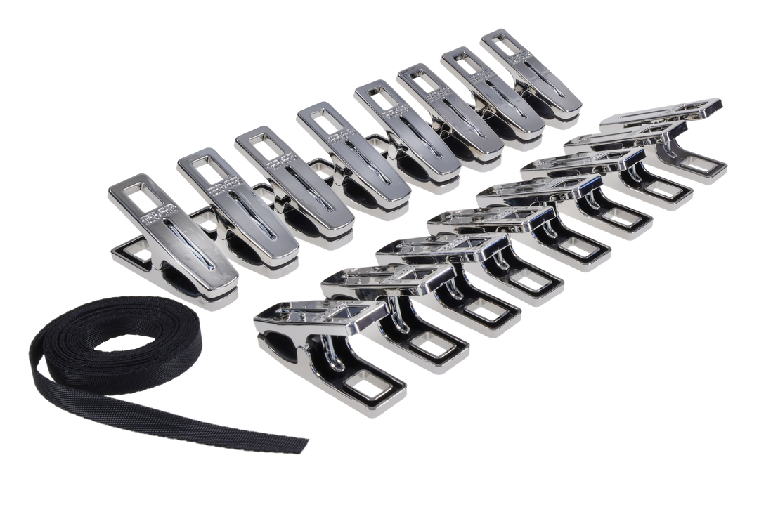 Sportsheets Edge Body Zipper Clothes Pins — 16 Silver-Plated Clamps - SP0337