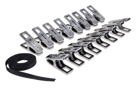 Sportsheets Edge Body Zipper Clothes Pins — 16 Silver-Plated Clamps - SP0337