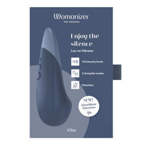 Womanizer Vibe Clitoral Vibrator in Dark Blue - WZ3797