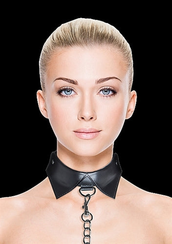 Exclusive Collar With Leash - Black by Shots