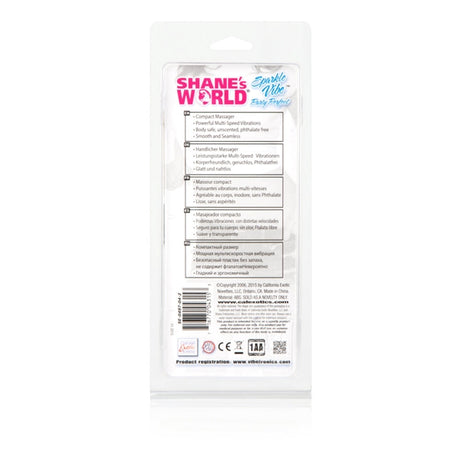 Shane's World Sparkle Vibes Mini Vibrator by CalExotics — Pink, 11.43 cm - SE0497042
