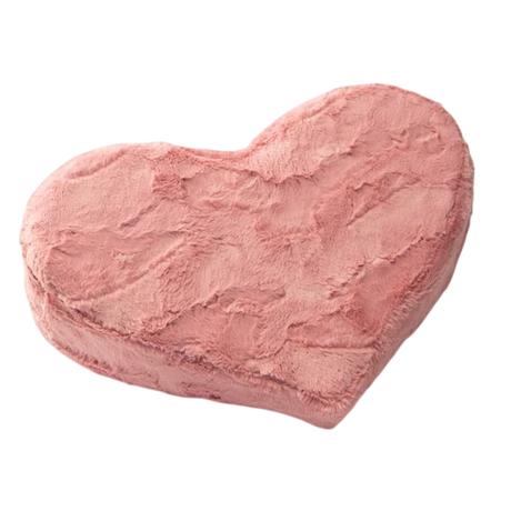 Liberator Heart Wedge Microvelvet Support Pillow — Rose, 18"×14"×7" - L3180