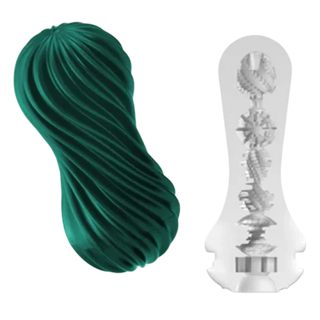 Tenga FLEX Spiral-Ribbed Stroker — Fizzy Green - TN475