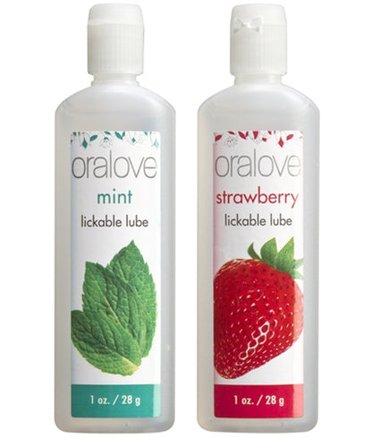 Oral Love Dynamic Duo - Strawberry and Mint by Doc Johnson