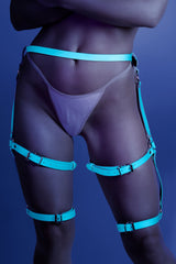 Fantasy Lingerie Light Blue Leg Harness — One Size - FL-GL2115-OS-B