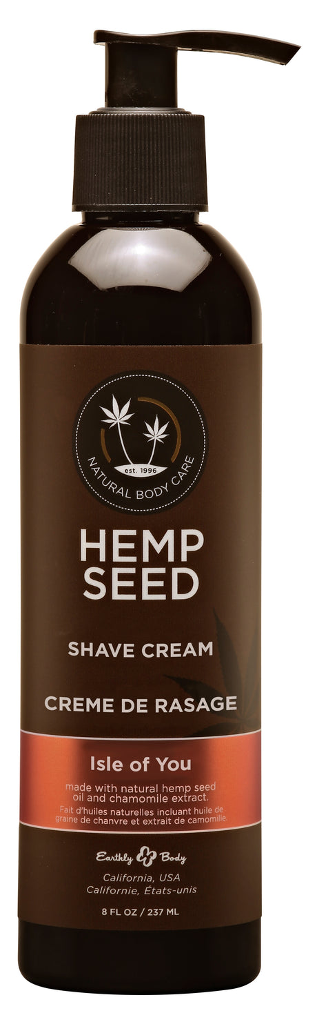 Earthly Body Hemp Seed Shave Cream, 8 oz - EB-HSSK052