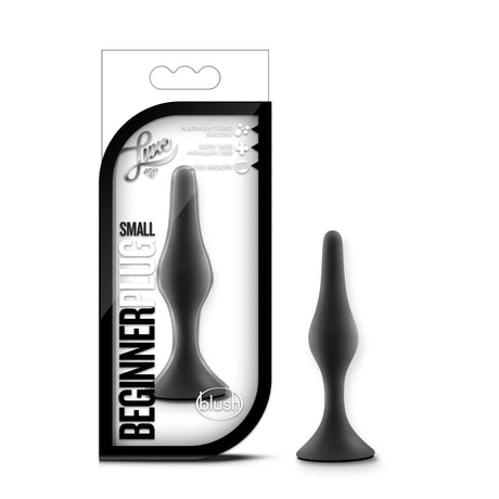 Blush Luxe Beginner Plug Small — Black Silicone, 0.75 in - BL-12615