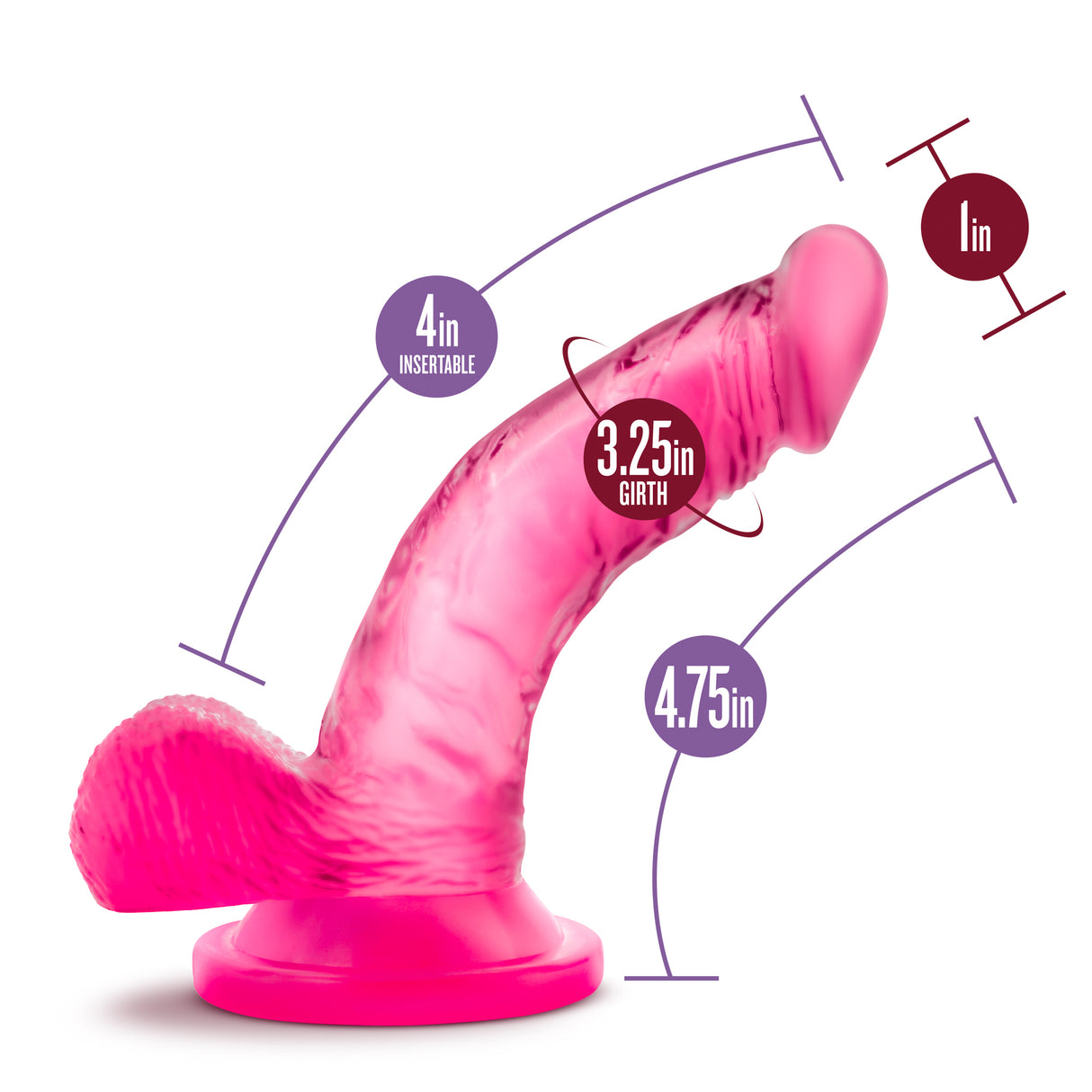 Blush Naturally Yours Mini Dildo — 4 Inch, Pink - BL-13600