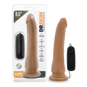Blush Dr. Skin 8.5 Inch Vibrating Realistic Dildo - Mocha - BL-13057