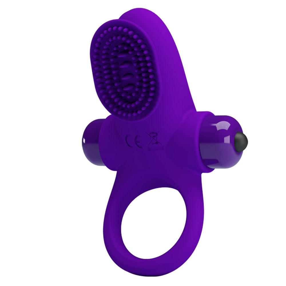 Pretty Love Vibrating Cock Ring II — Purple Silicone, 10-Function - BI-210205-1