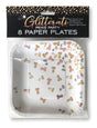 Little Genie Glitterati Novelty Paper Plates, 7-inch — 8 Count - CP-1036