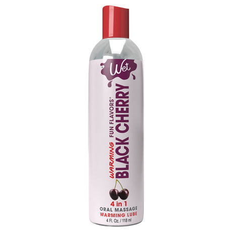 Wet Black Cherry Warming Lubricant (Fun Flavors) — 4 oz - WT20425