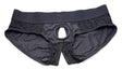 XR Brands Lace Envy Black Crotchless Panty Harness S/M - SU-AG453-SM
