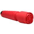 XR Brands Pleasure Rose Silicone Wand with Rose Attachment, Red - INM-AH318
