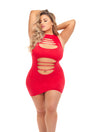 Pink Lipstick Can't Commit Dress — Queen Size Red - PKL-25122XREDQ