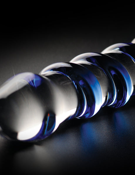 Pipedream Icicles No. 5 Glass Wand — Clear/Blue, 7 in - PD2905-00