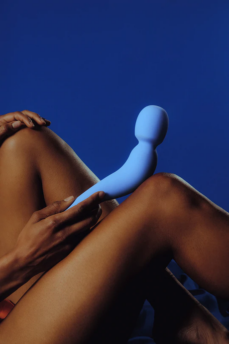 Dame Com Wand Vibrator — Periwinkle, Rechargeable - DM1326