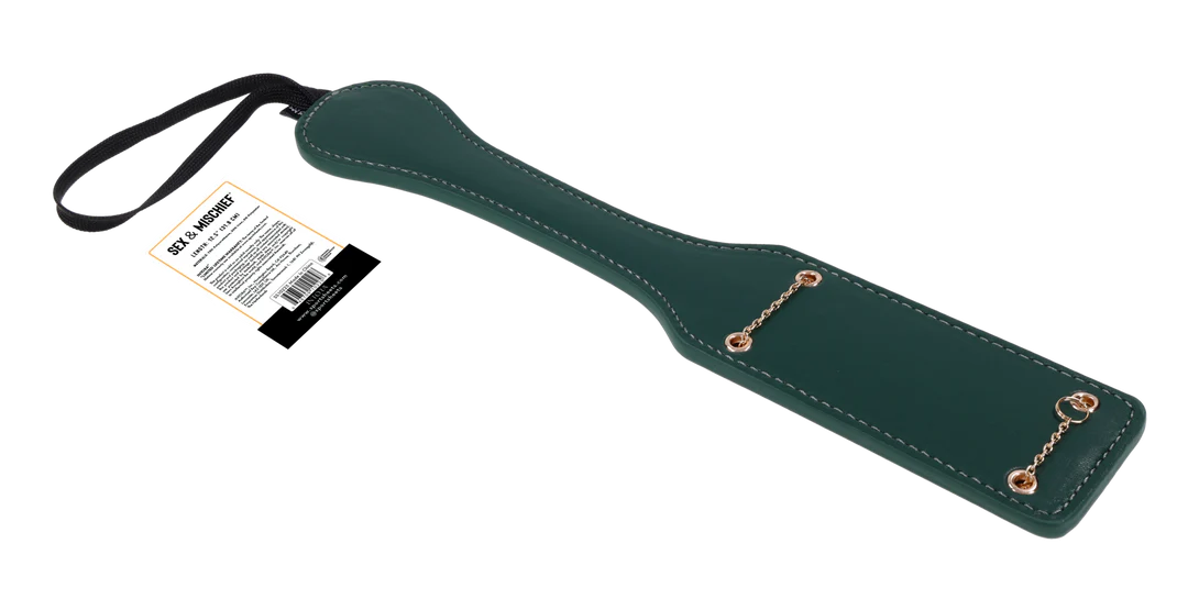 Sportsheets Indica Chain Impressions Paddle — Emerald Green - SS10225