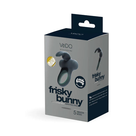 Frisky Bunny Vibrating Ring Black Pearl by VeDO