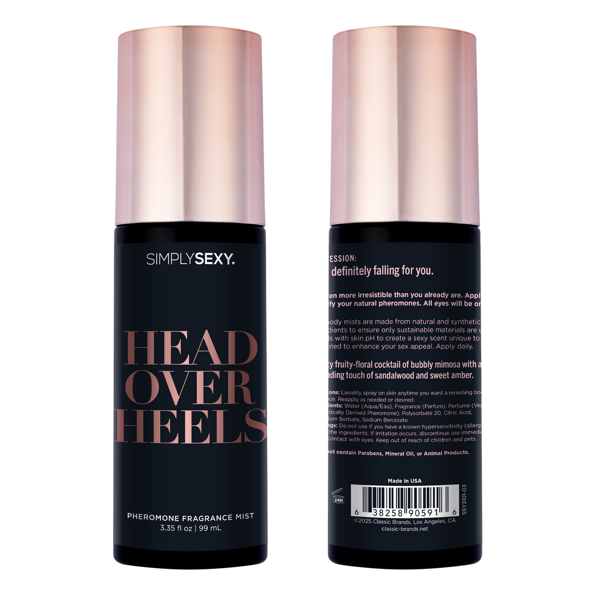 Simply Sexy Head Over Heels Pheromone Body Mist — 3.35 fl oz - SSY3101-03