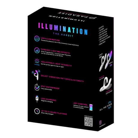 Illumination by Paradise Rabbit Vibrator with RGB Lighting - PR5458