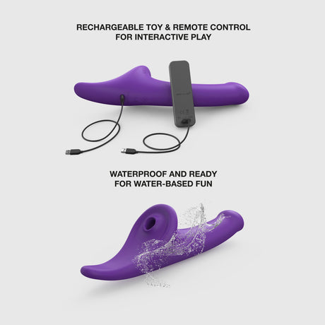 STRAP-ON-ME Multi Orgasm Dildo — Size L, Purple - SM9436