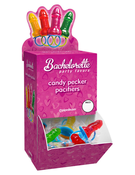 Bachelorette Party Favors Candy Pecker Pacifier 48 Pieces Display by Pipedream
