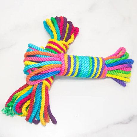 Emojibator Funfetti Rainbow Bondage Rope — 8 m, 6 mm - EM9554