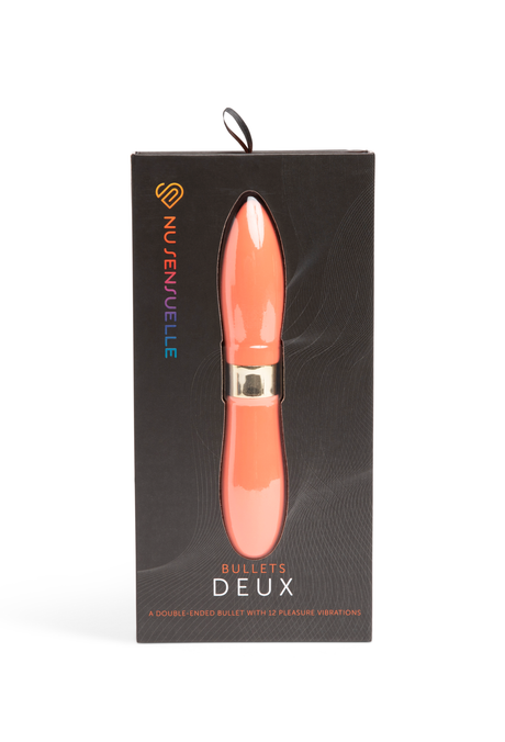 Nu Sensuelle Double-Ended Deux Bullet Vibrator — Coral - BT-W79CO