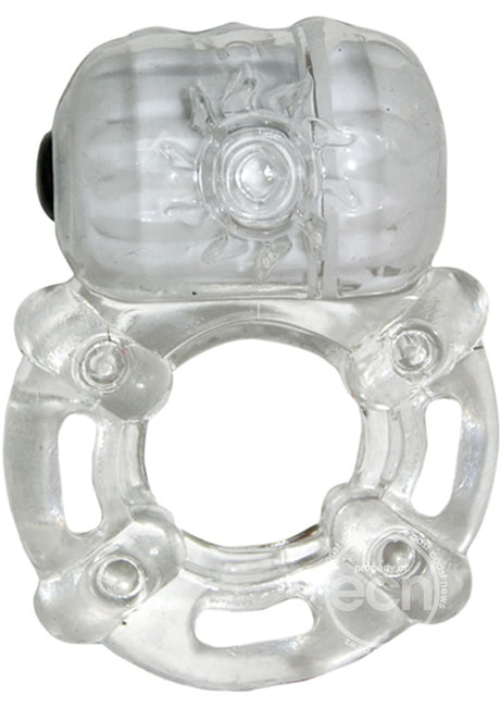 The Macho Crystal Collection Pulsating Erection Keeper - Clear
