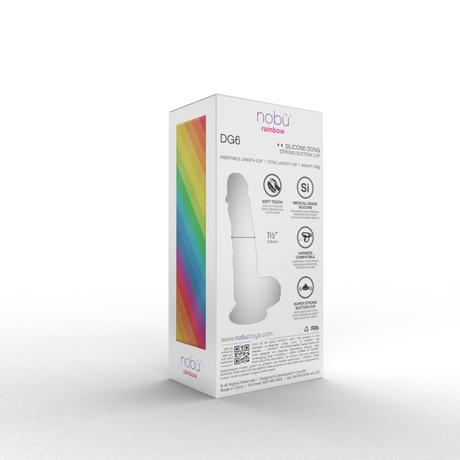 NOBÜ DG6 Purple Silicone Dildo with Suction Cup - NB1549