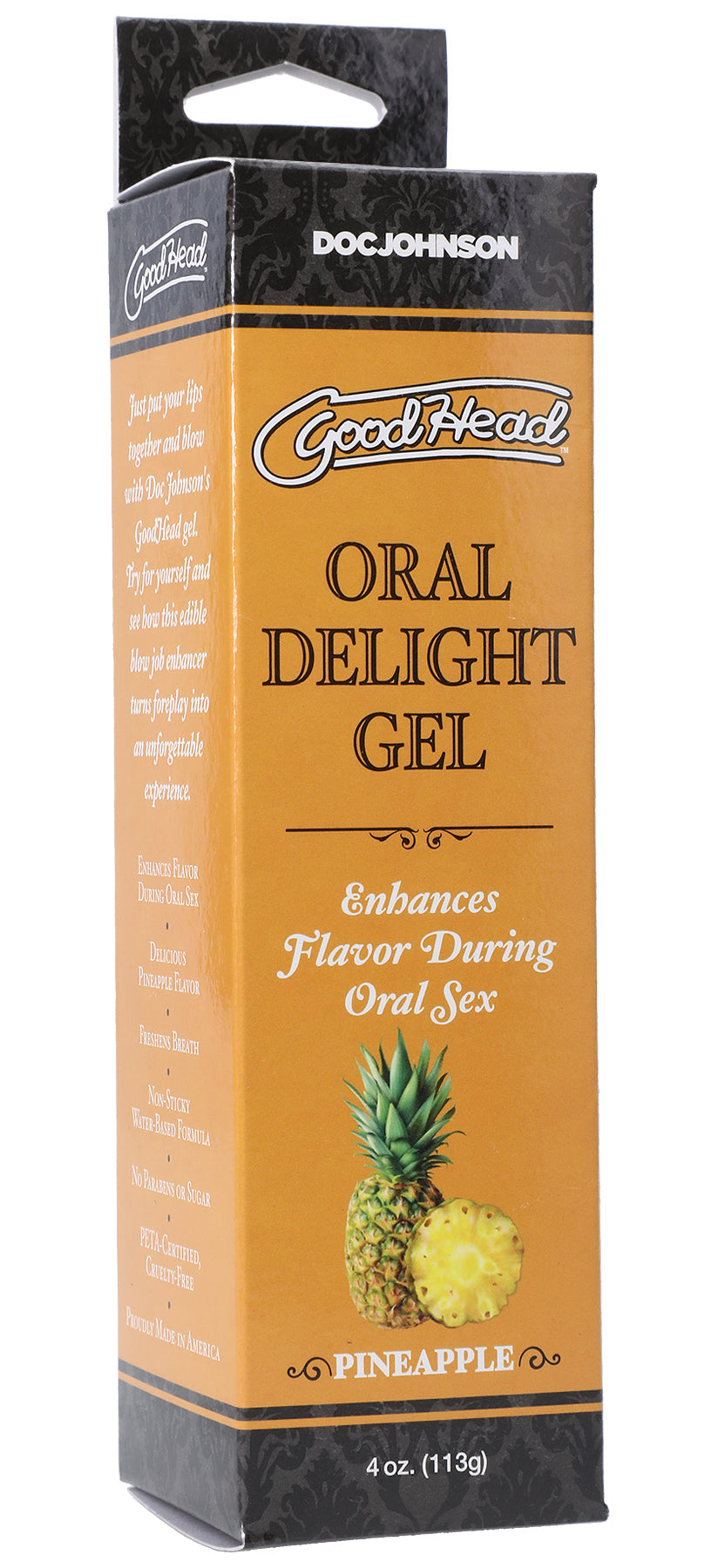 Doc Johnson GoodHead Oral Delight Gel — Pineapple, 4 oz - DJ1361-10-BX