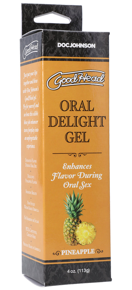 Doc Johnson GoodHead Oral Delight Gel — Pineapple, 4 oz - DJ1361-10-BX