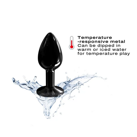 Dorcel Diamond Plug Black S — Small Aluminum Anal Plug - DL3100