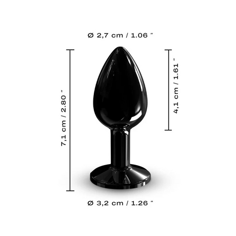 Dorcel Diamond Plug Black S — Small Aluminum Anal Plug - DL3100