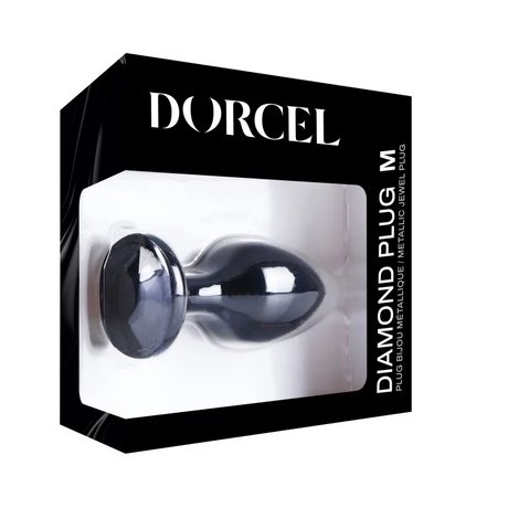 Dorcel Diamond Plug Black M — Aluminum Medium Anal Plug (88 g) - DL3117