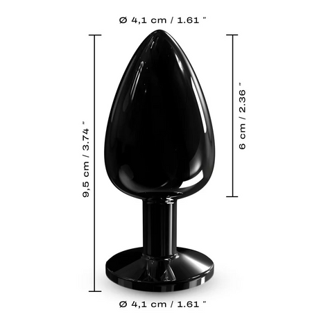 Dorcel Diamond Metal Anal Plug Black L (160 g) - DL3124