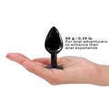 Dorcel Diamond Plug Black M — Aluminum Medium Anal Plug (88 g) - DL3117