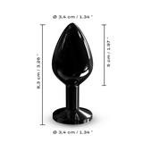 Dorcel Diamond Plug Black M — Aluminum Medium Anal Plug (88 g) - DL3117