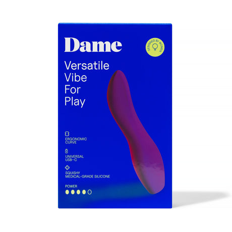 Dame Dip 2.0 Vibrator — Plum, USB-C Rechargeable - DM1623