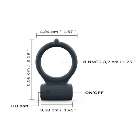 Dorcel Power Clit+ Rechargeable Silicone Clitoral Cock Ring, 7 x 4.3 cm - DL1595