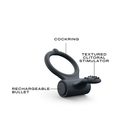 Dorcel Power Clit+ Rechargeable Silicone Clitoral Cock Ring, 7 x 4.3 cm - DL1595