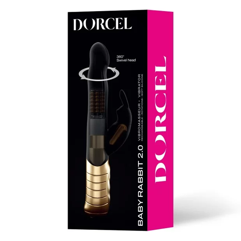 Dorcel Baby Rabbit 2.0 Rechargeable Rabbit Vibrator — Black & Gold - DL2288