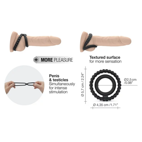 Dorcel Dual Ring — Dual Cock Ring, Soft Silicone - DL2547
