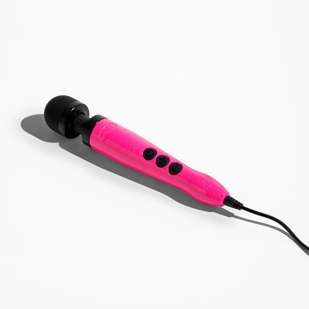 Doxy Die Cast 3 Compact Wand Massager — Hot Pink (Breast Cancer Edition) - DX8415