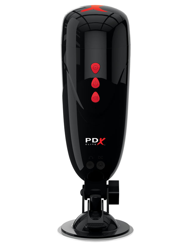 Pipedream PDX Elite Dirty Talk Starter Stroker — Rechargeable Voice & Vibe - PDRD524