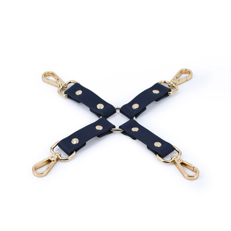 nsnovelties Bondage Couture Hog Tie - Blue, PU Synthetic - NSN-1306-67