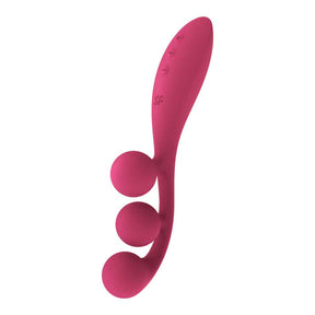 Satisfyer Tri Ball 1 Lay-On Vibrator — Red, 3-Motor, 50 Modes - SAT-4018263