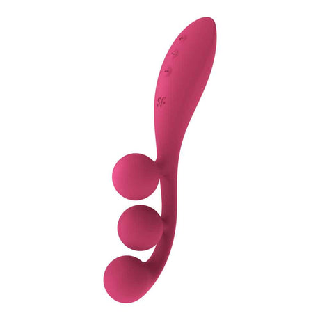 Satisfyer Tri Ball 1 Lay-On Vibrator — Red, 3-Motor, 50 Modes - SAT-4018263